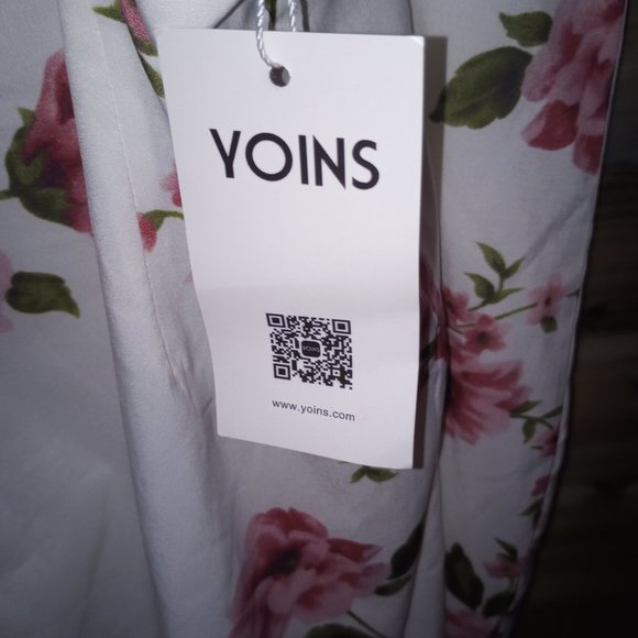 Yoins Lace Halter Floral Dress NWT Size Large - Picture 3 of 3